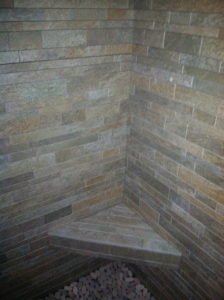 Custom stone shower