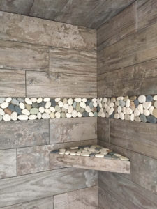 Stone Accent Tile Shower